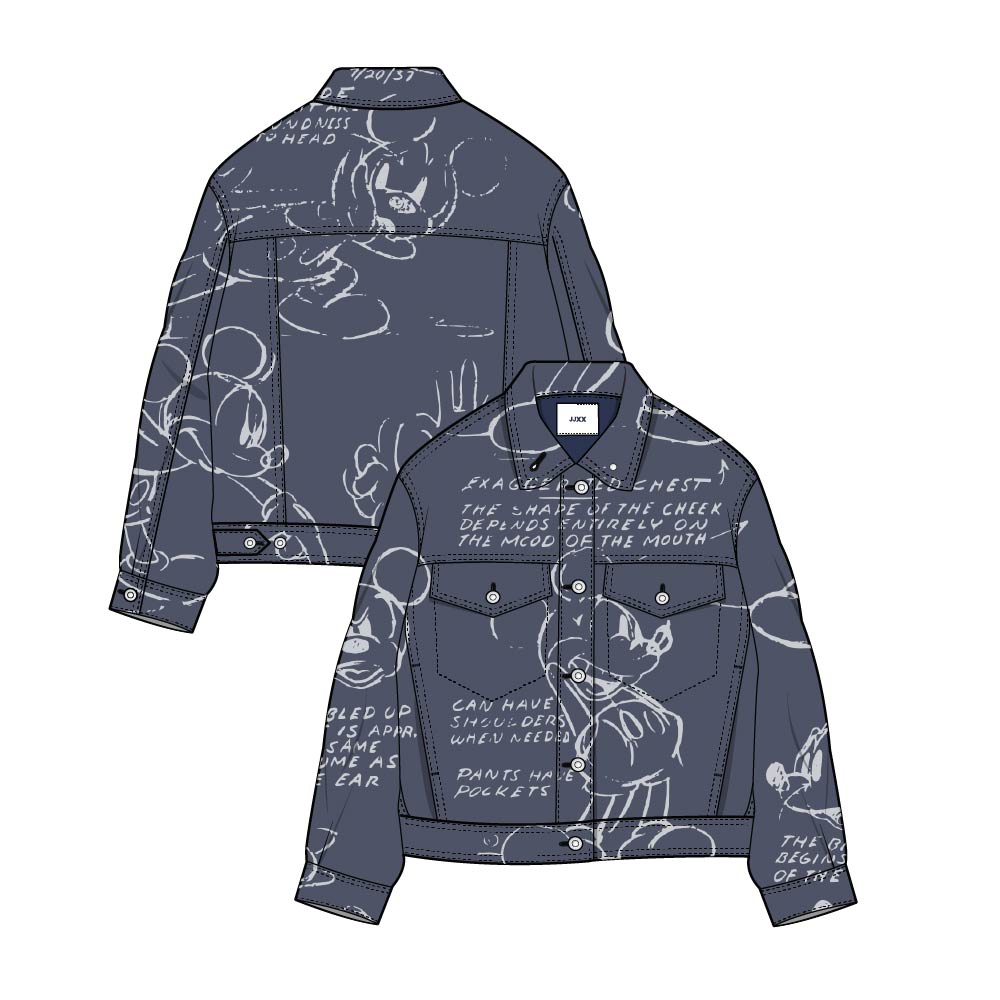 DENIM JACKET | AOP BURN OUT